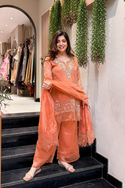 Ruhaari Floral Embroidered Suit Set