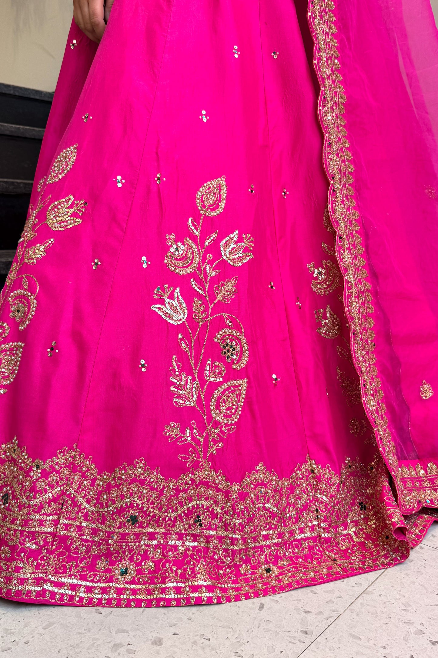 Aadhrika Hand Embroidered Lehenga