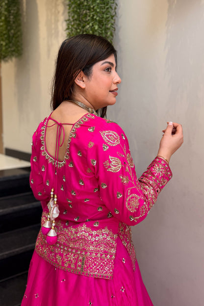 Aadhrika Hand Embroidered Lehenga