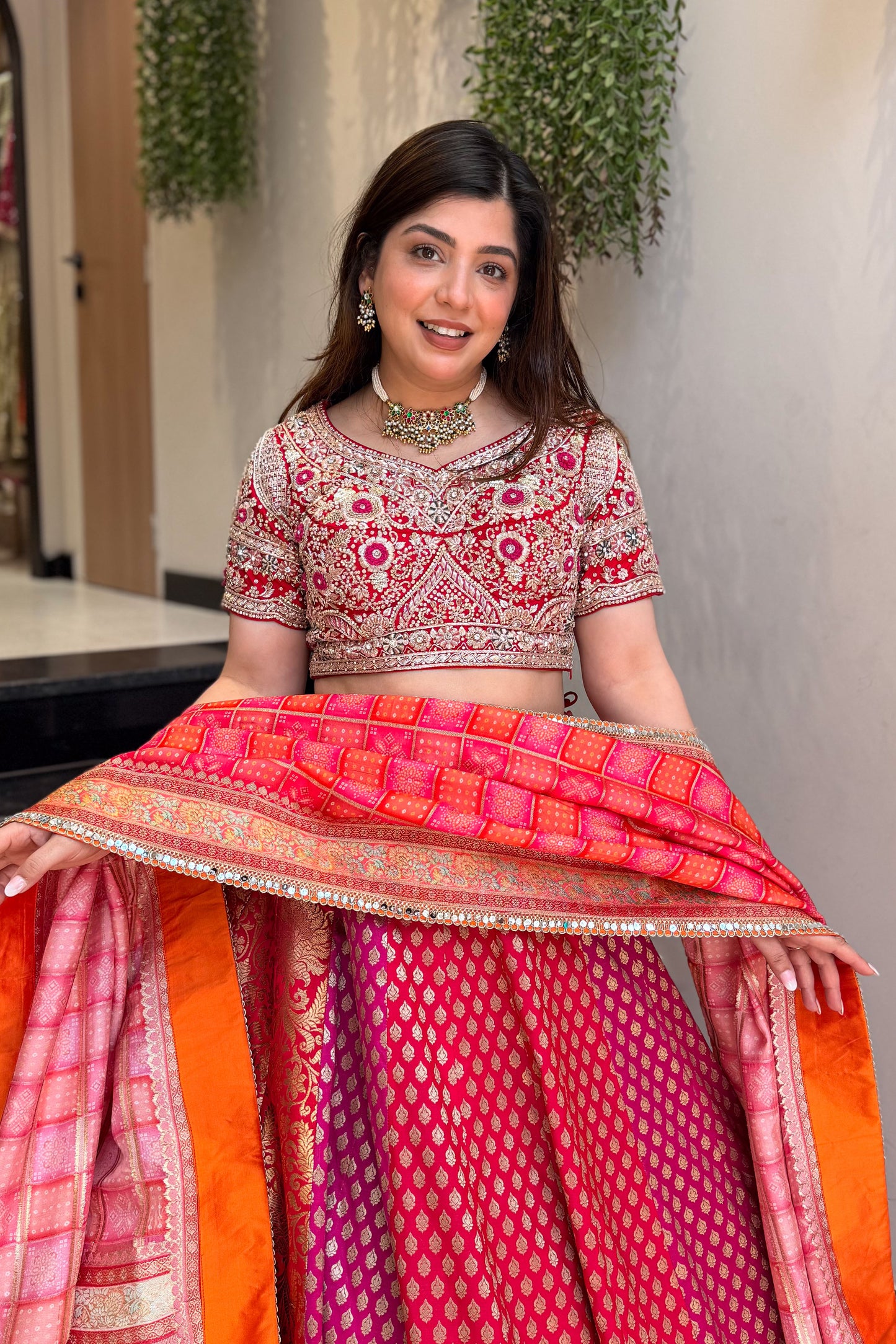 Saavi Hand Embroidered Lehenga