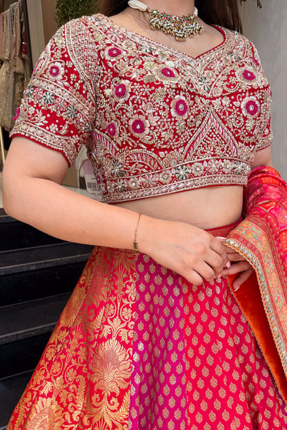 Saavi Hand Embroidered Lehenga