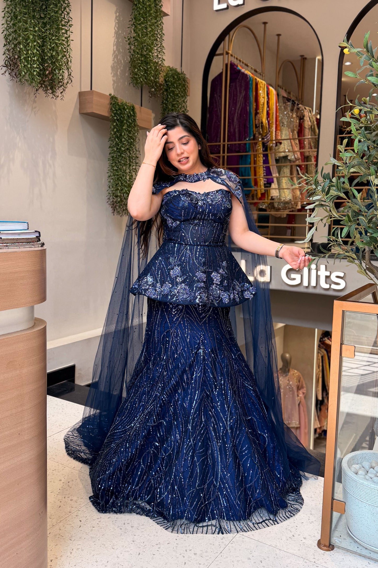 Viyara Peplum Fish Cut Lehenga