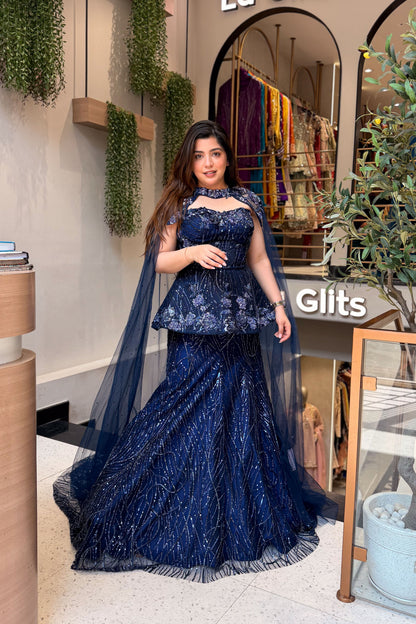 Viyara Peplum Fish Cut Lehenga