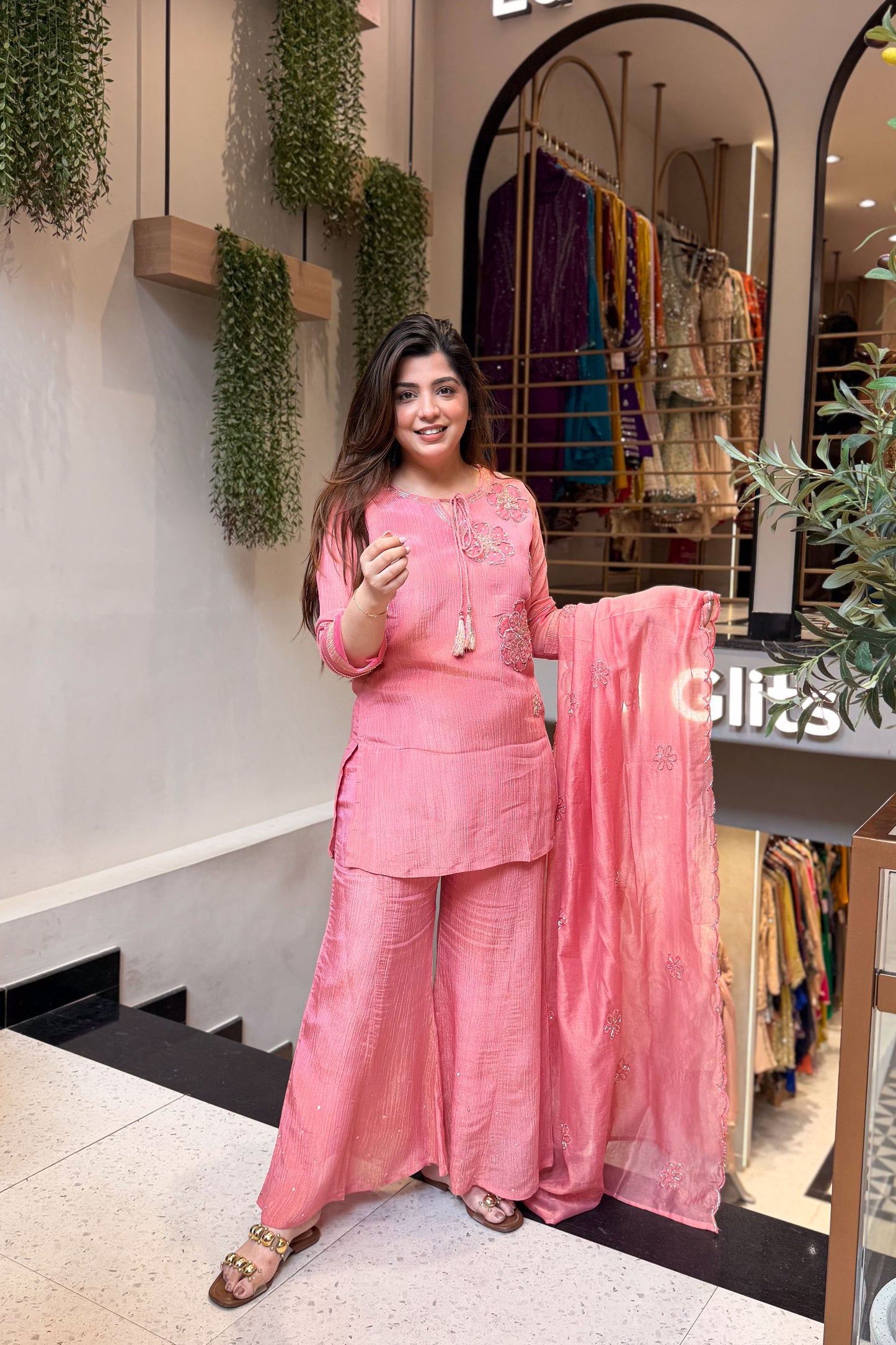 Priyal Floral Embroidered Suit Set