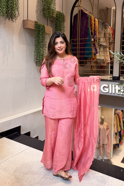 Priyal Floral Embroidered Suit Set