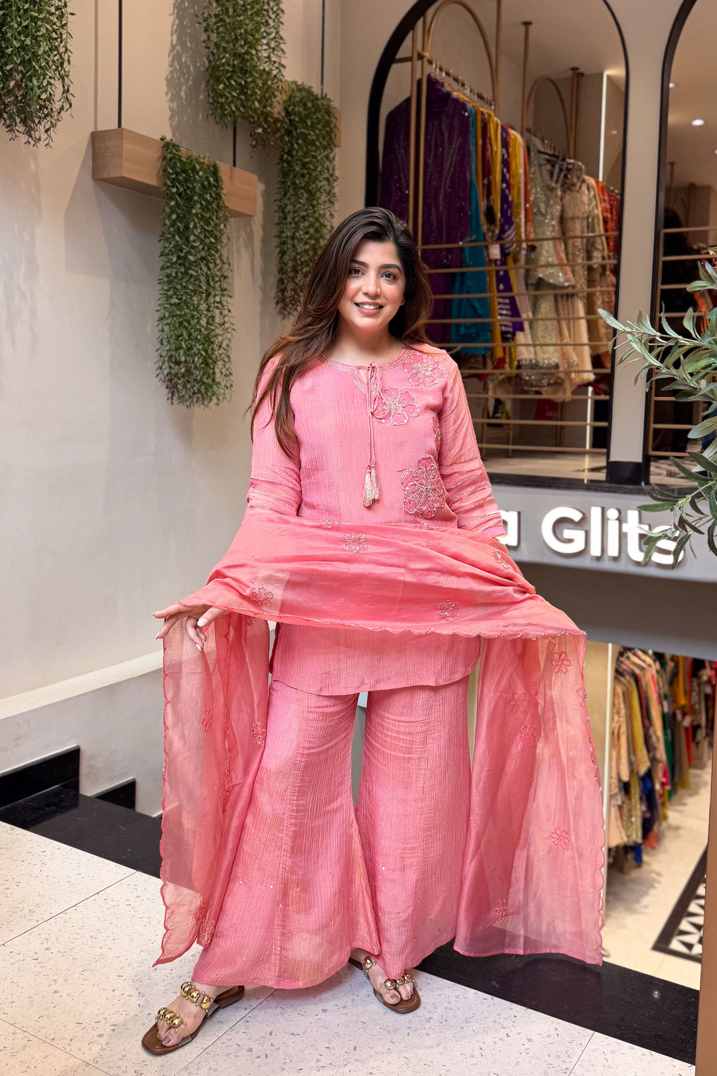Priyal Floral Embroidered Suit Set