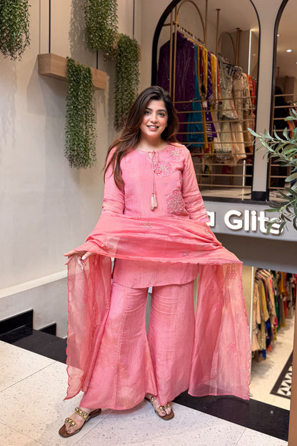 Priyal Floral Embroidered Suit Set