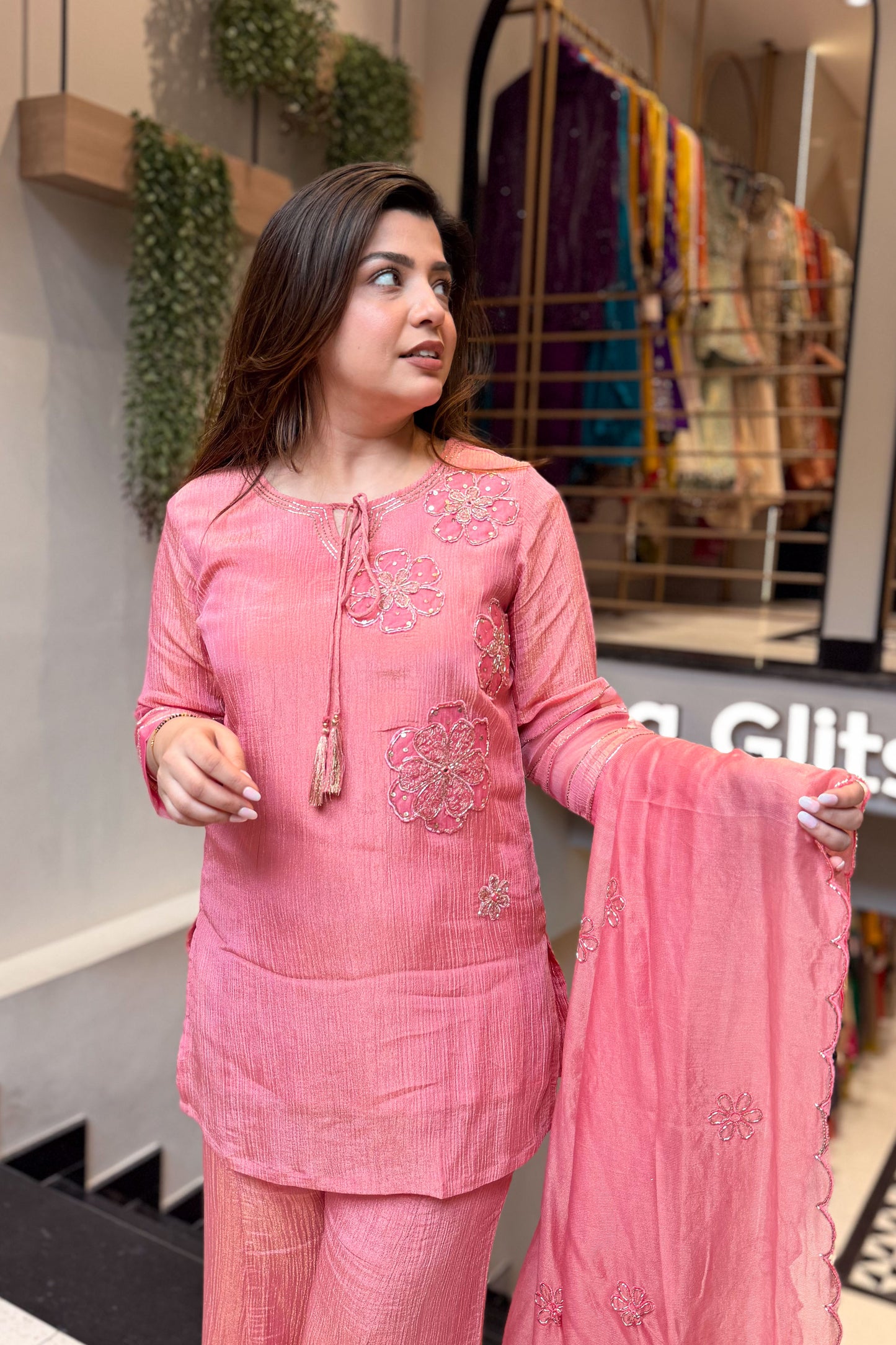 Priyal Floral Embroidered Suit Set