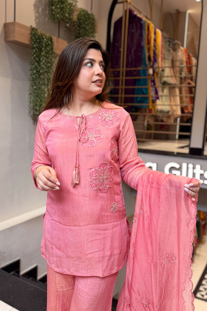 Priyal Floral Embroidered Suit Set