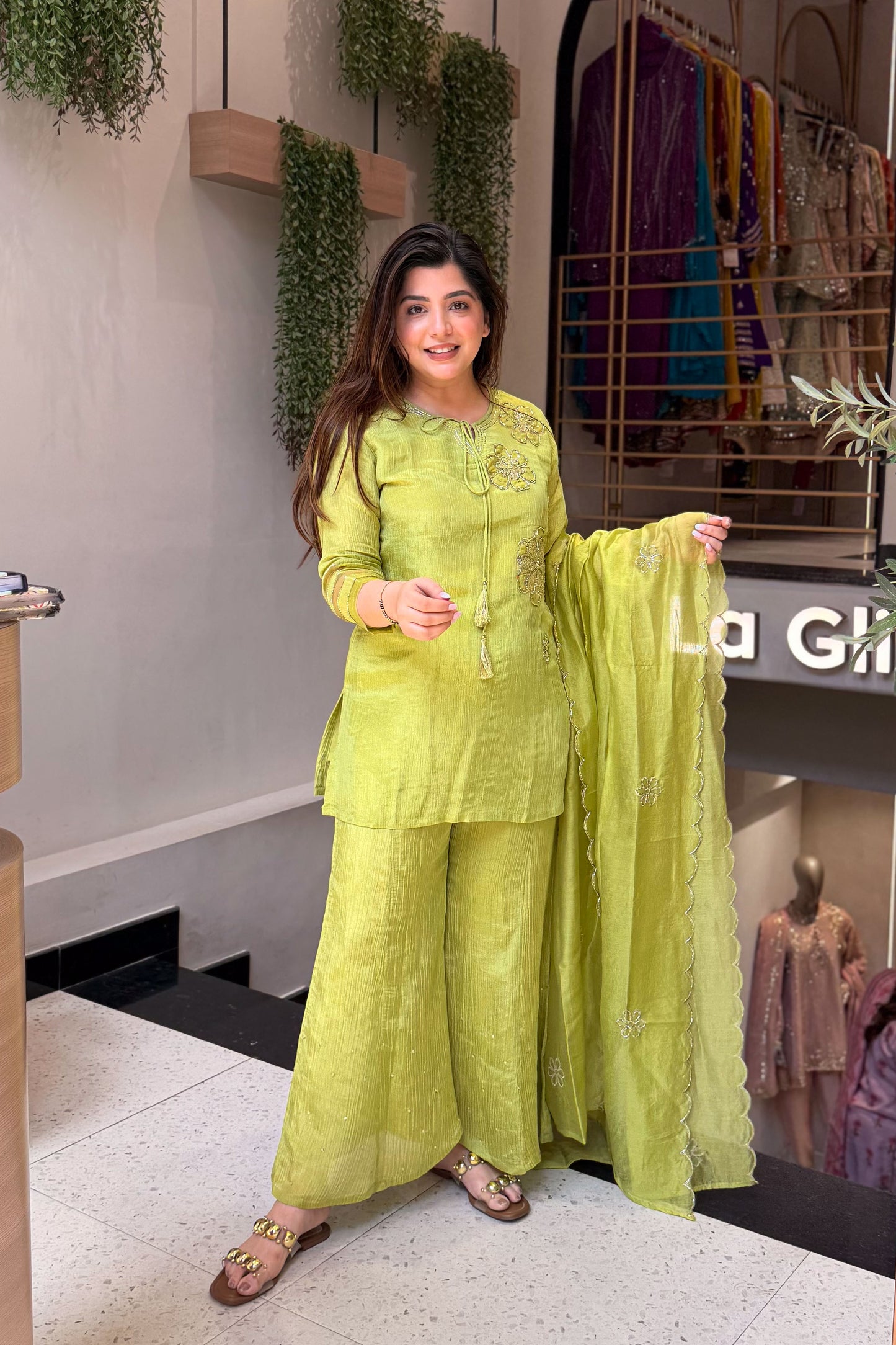 Priyal Floral Embroidered Suit Set