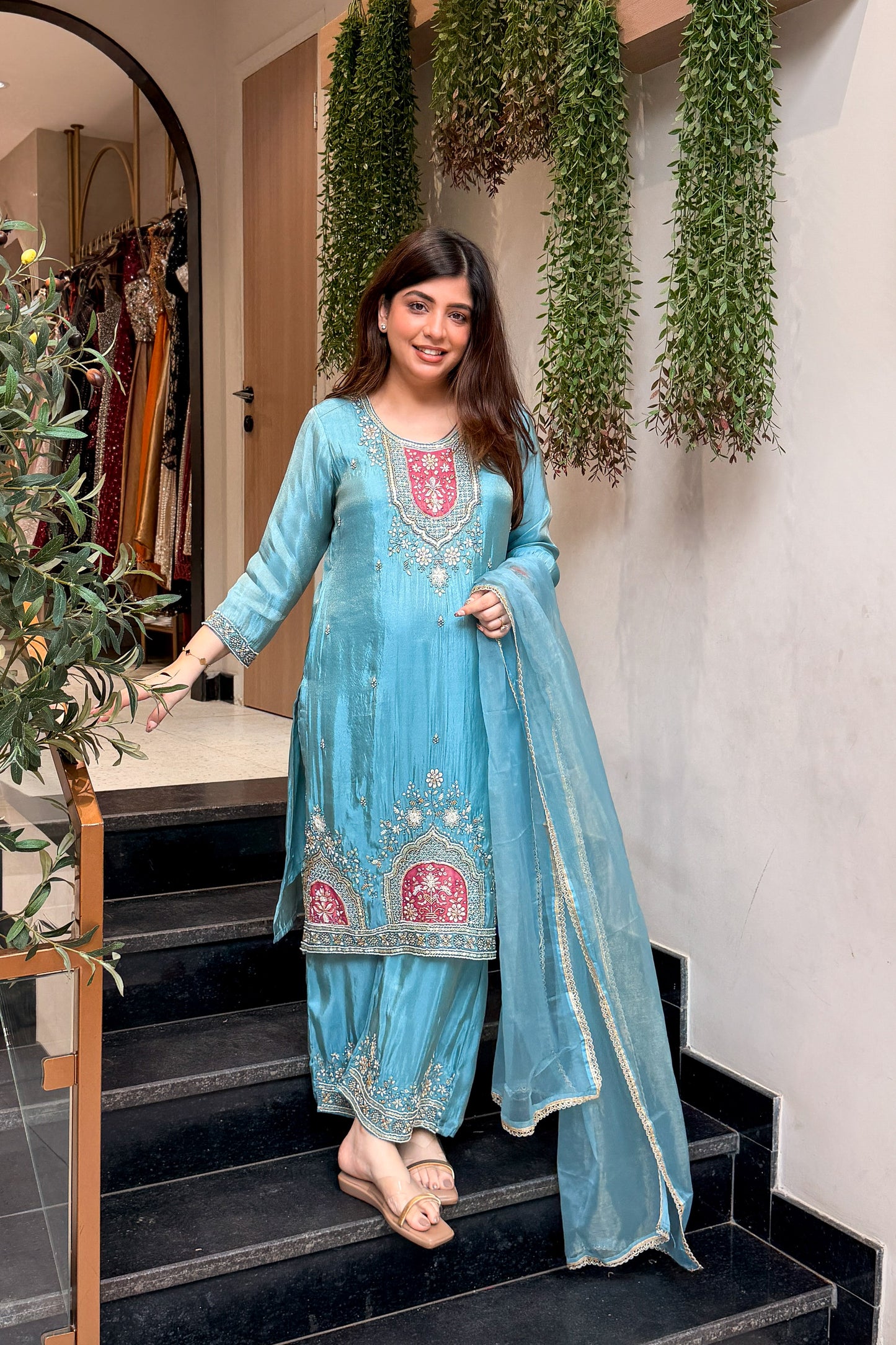 Keerat Embroidered Suit Set