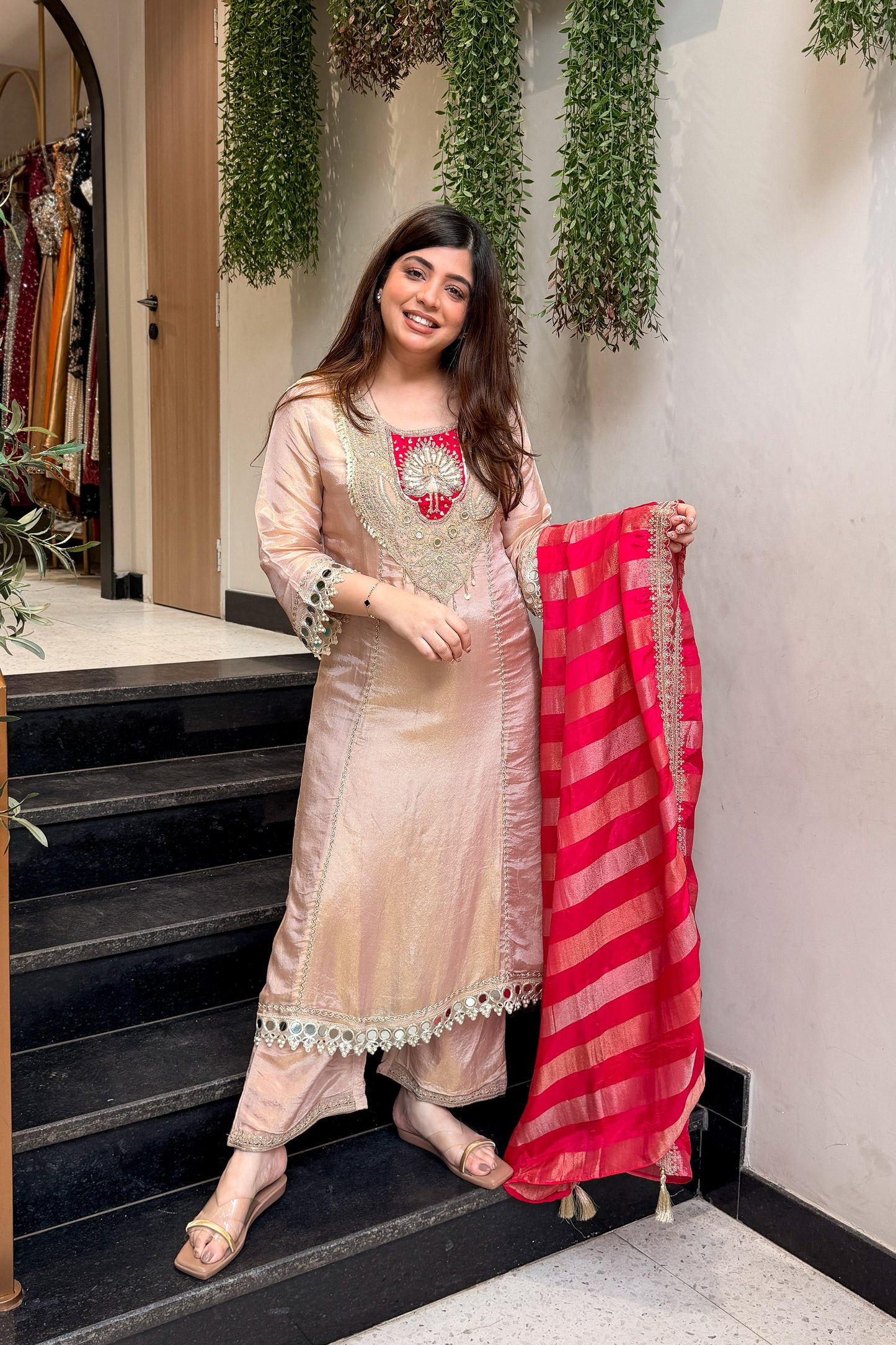 Sifat Mirror Embroidered Suit Set