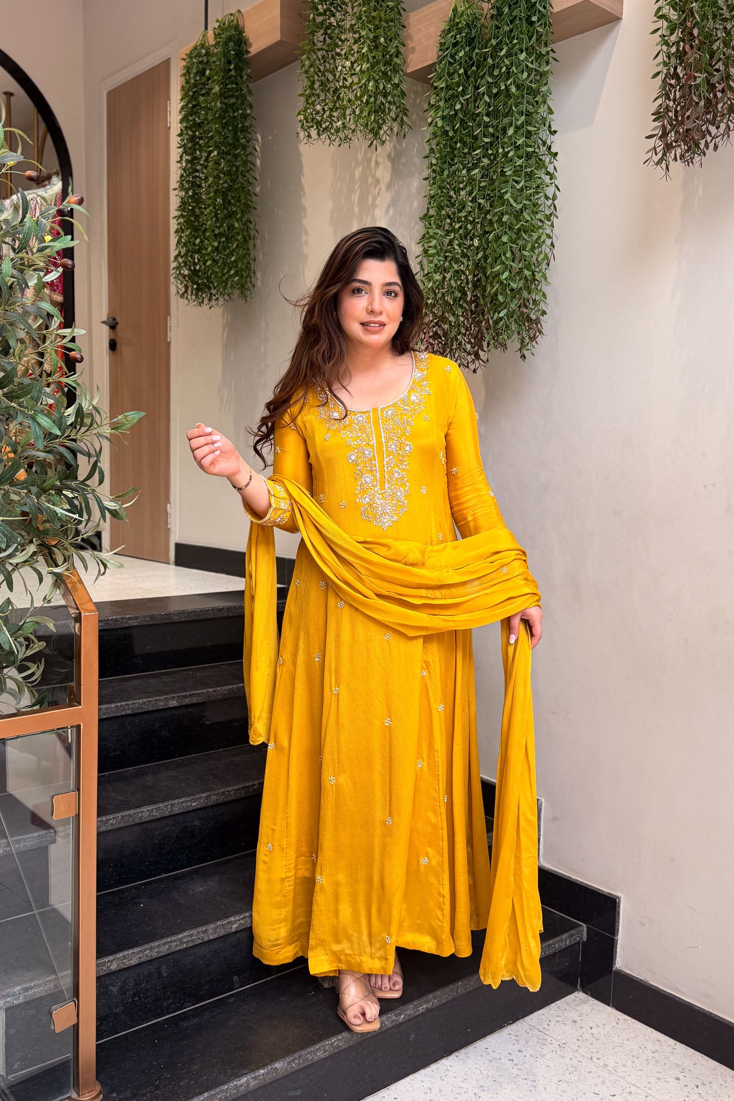 Zova Embroidered Anarkali Suit Set
