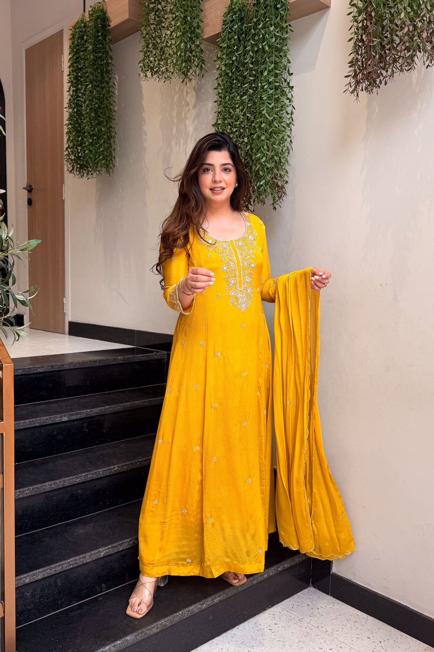 Zova Embroidered Anarkali Suit Set