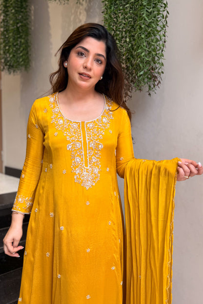 Zova Embroidered Anarkali Suit Set