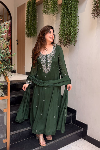 Zova Embroidered Anarkali Suit Set