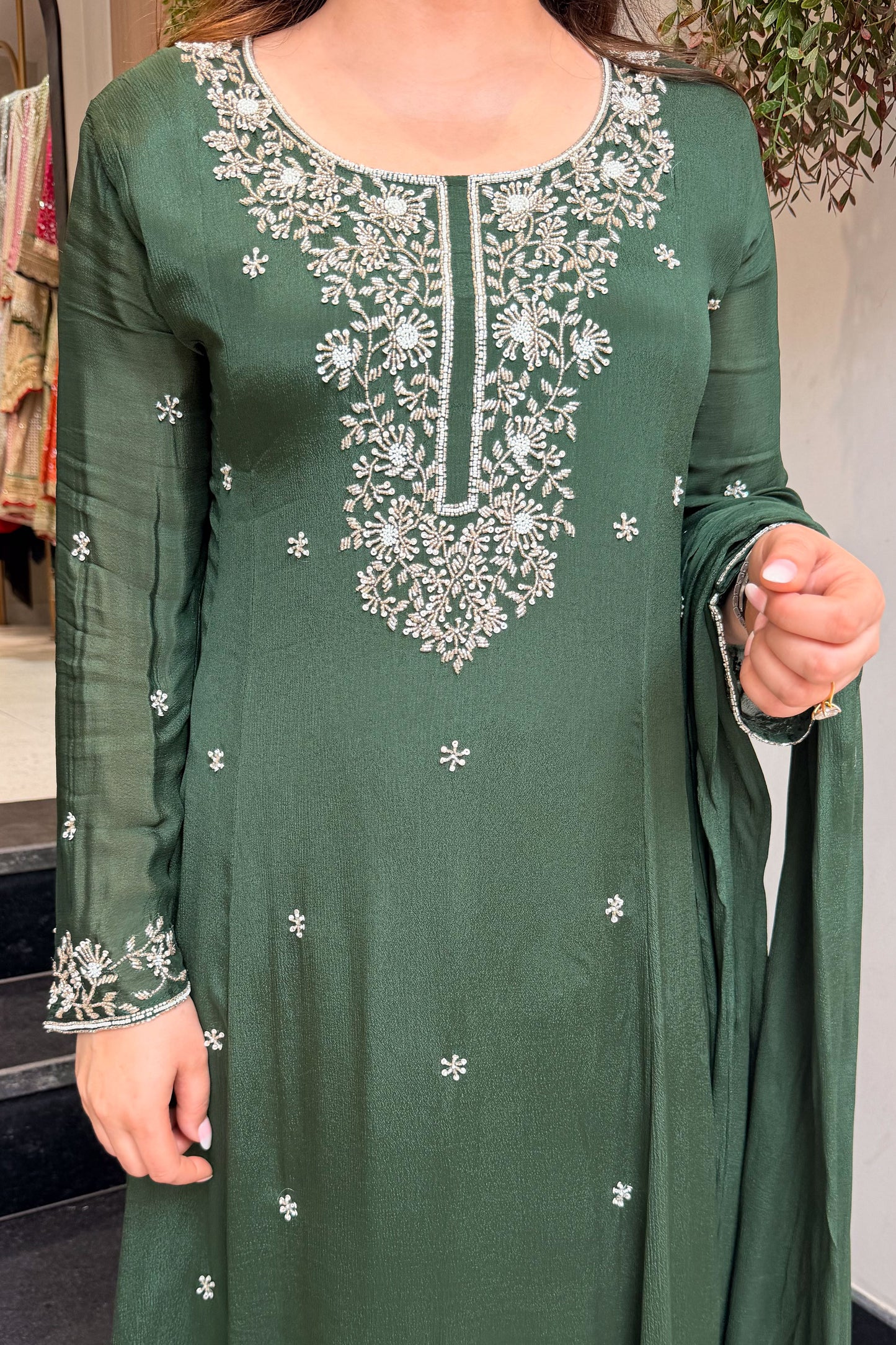 Zova Embroidered Anarkali Suit Set