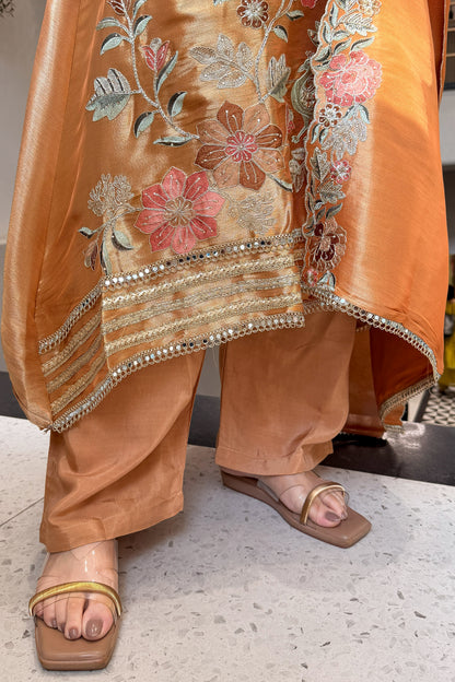 Pratima Mirror & Floral Embroidered Suit Set