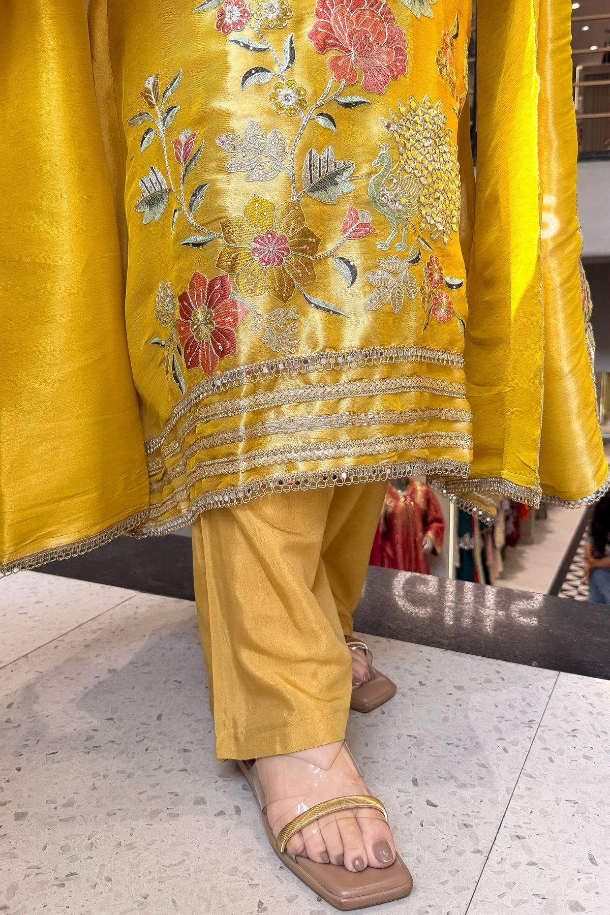 Pratima Mirror & Floral Embroidered Suit Set