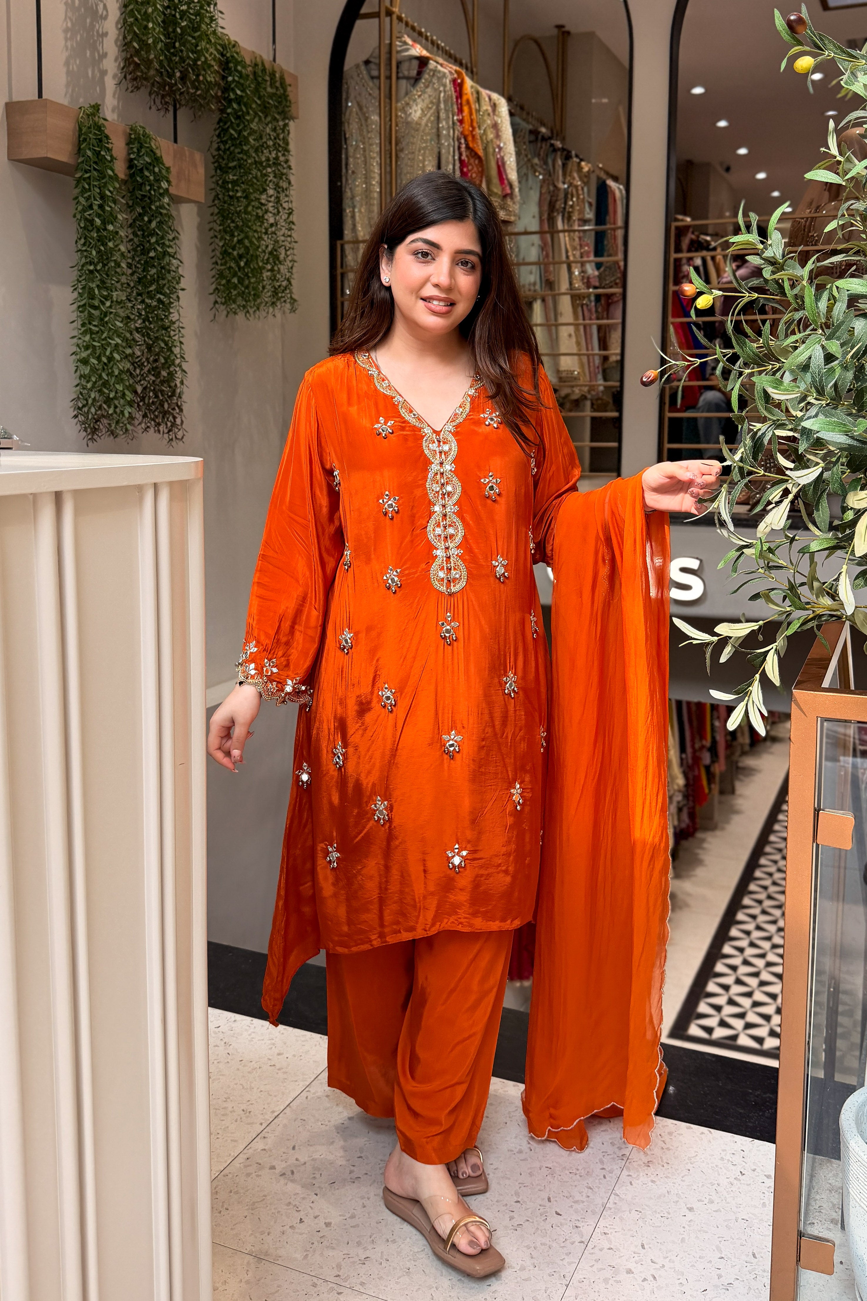 Preeha Embroidered Suit Set