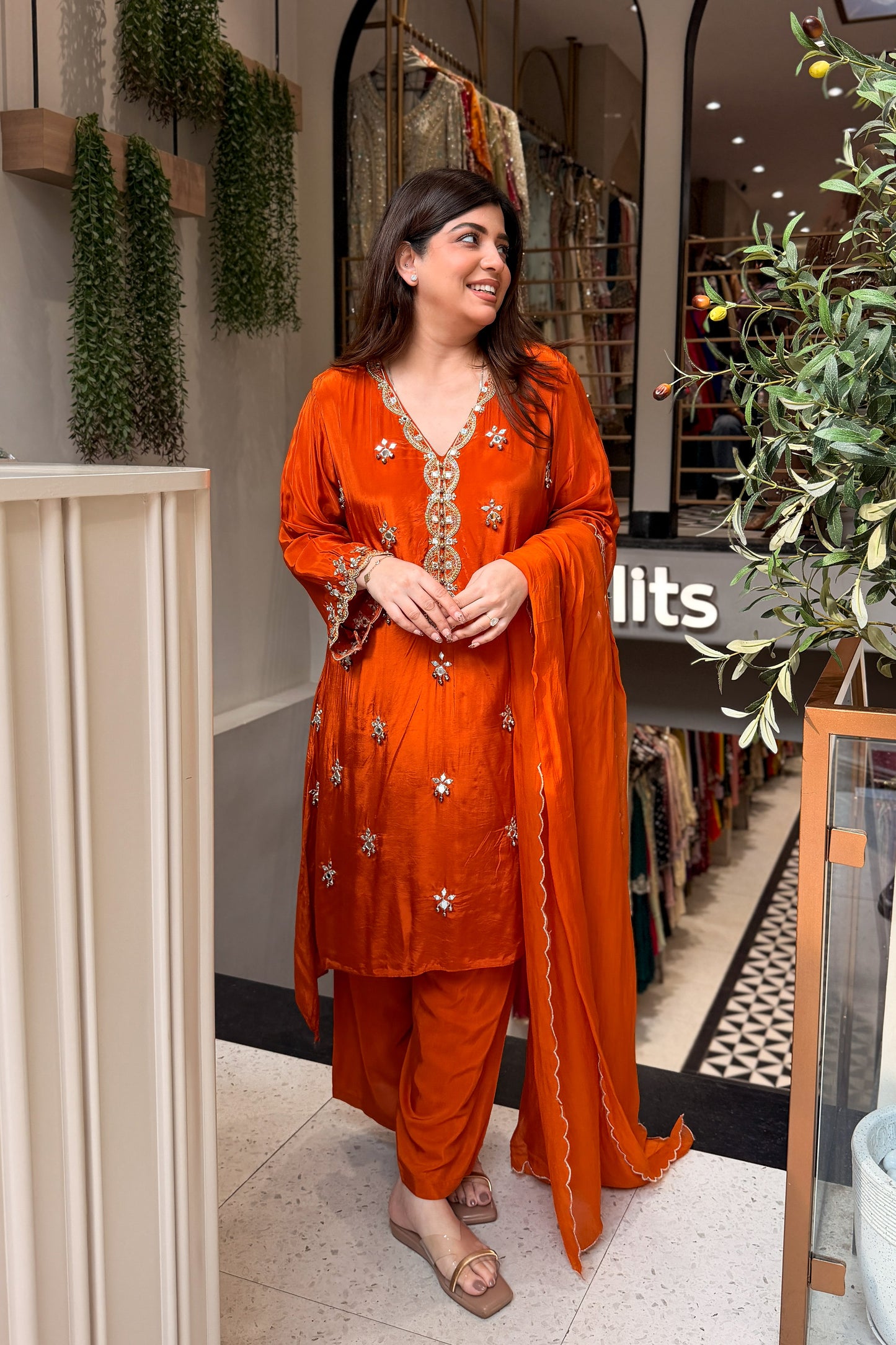 Preeha Embroidered Suit Set