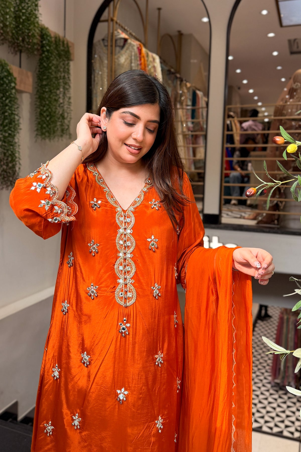 Preeha Embroidered Suit Set