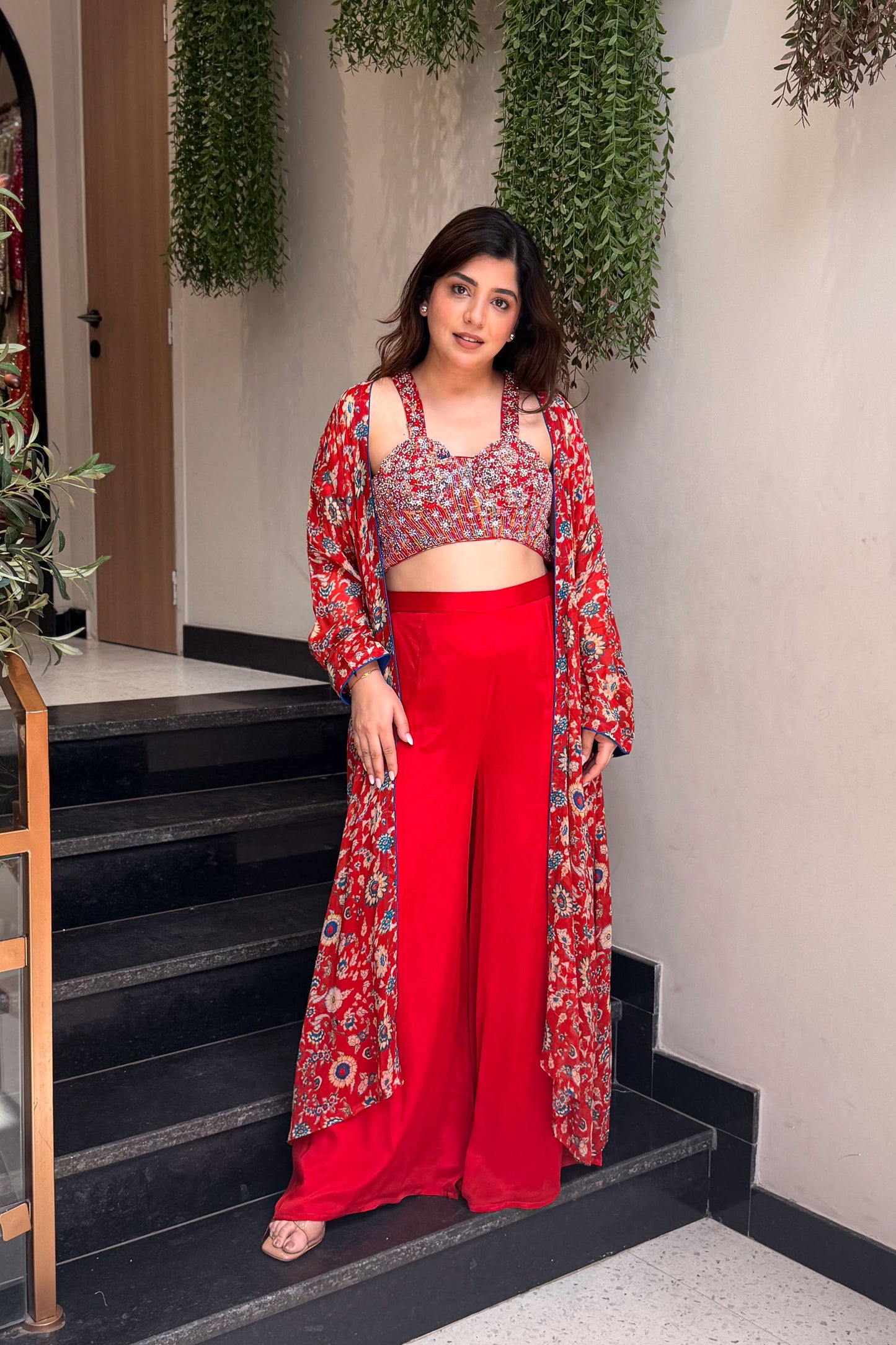 Nivara Embroidered Three Piece Set