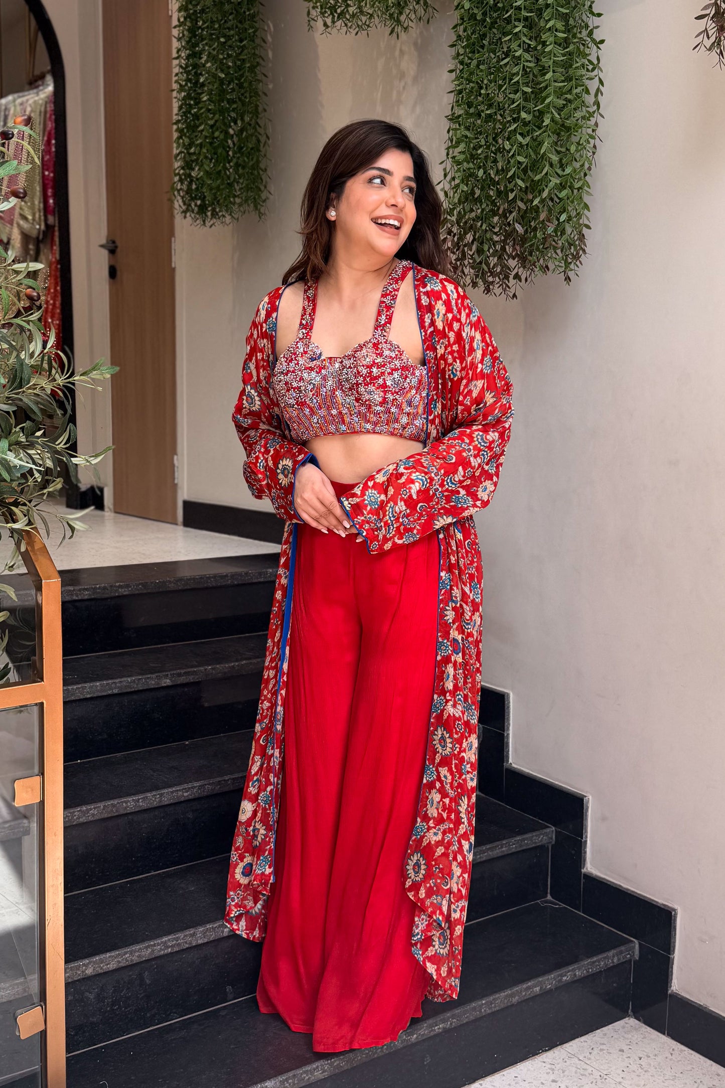 Nivara Embroidered Three Piece Set