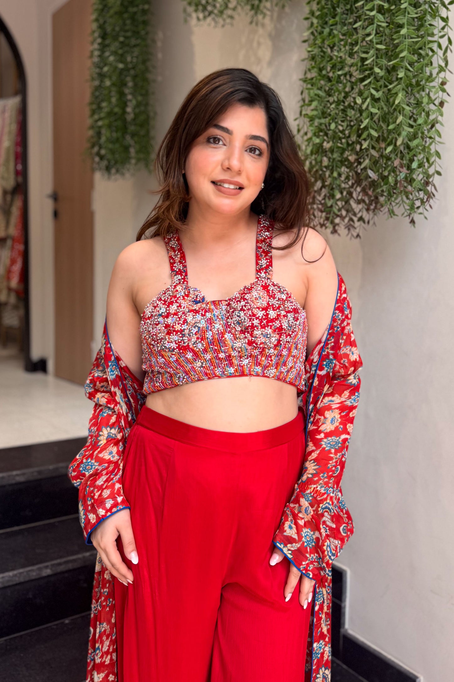 Nivara Embroidered Three Piece Set