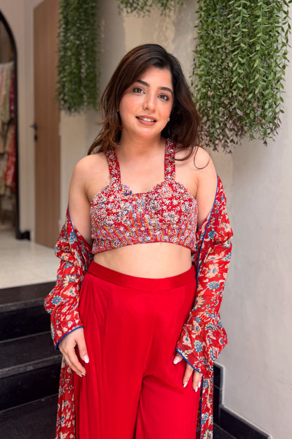 Nivara Embroidered Three Piece Set