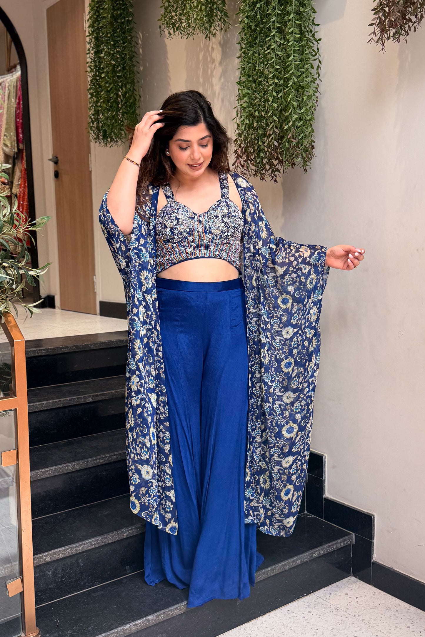 Nivara Embroidered Three Piece Set