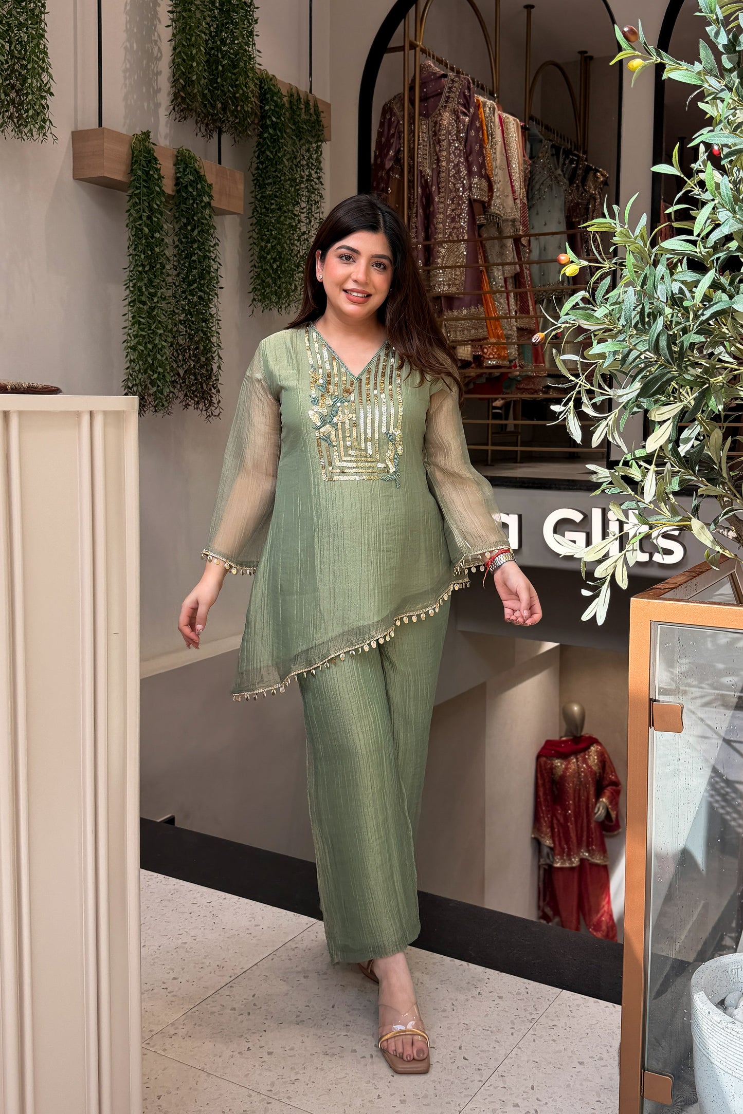 Vrini Sequin Embroidered Co ord Set