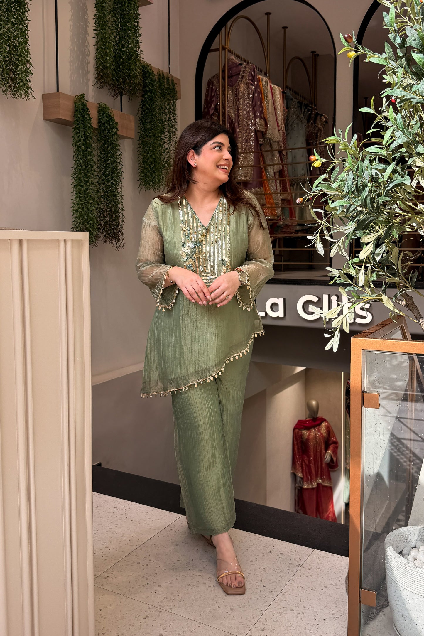 Vrini Sequin Embroidered Co ord Set