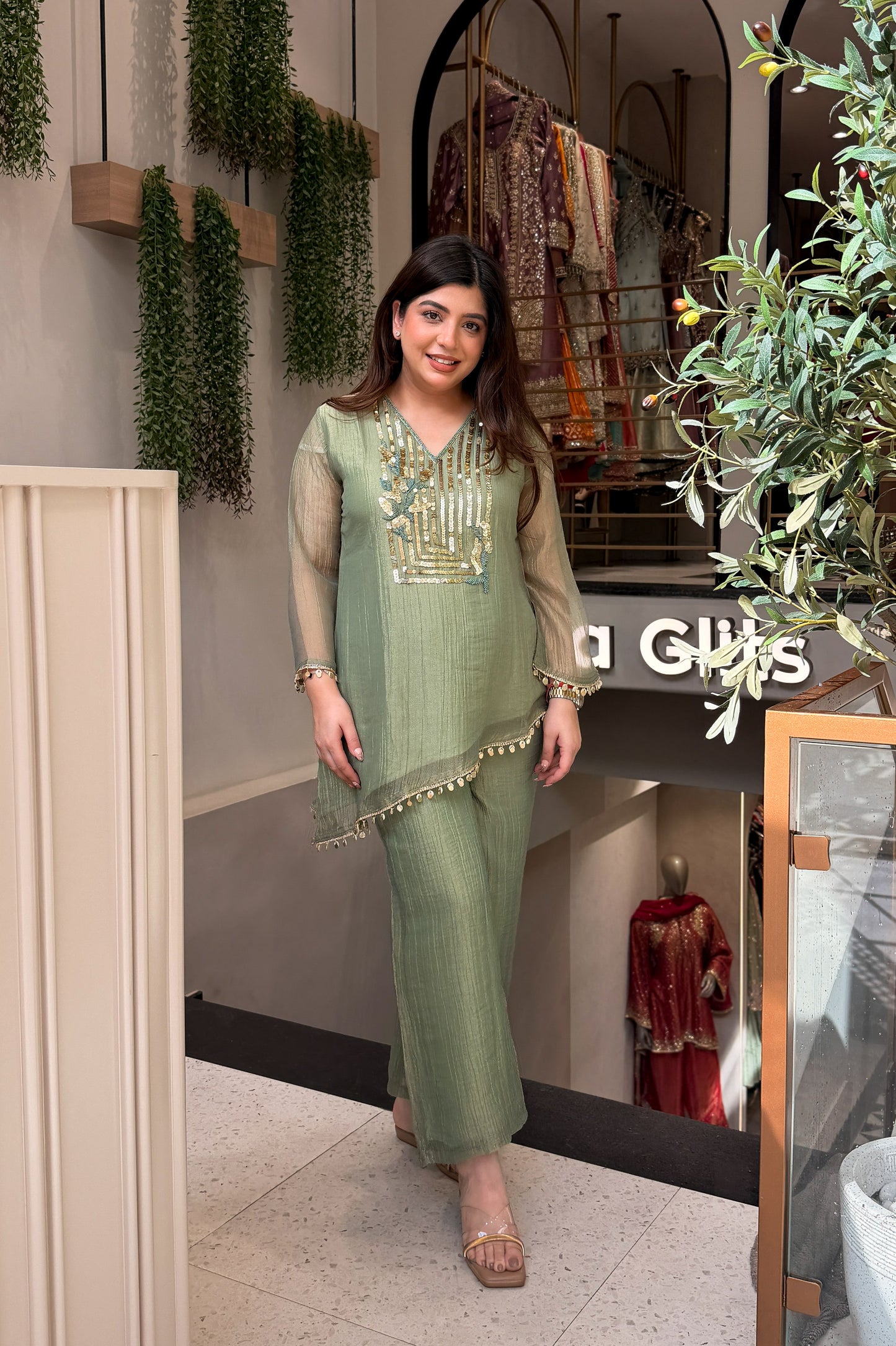 Vrini Sequin Embroidered Co ord Set