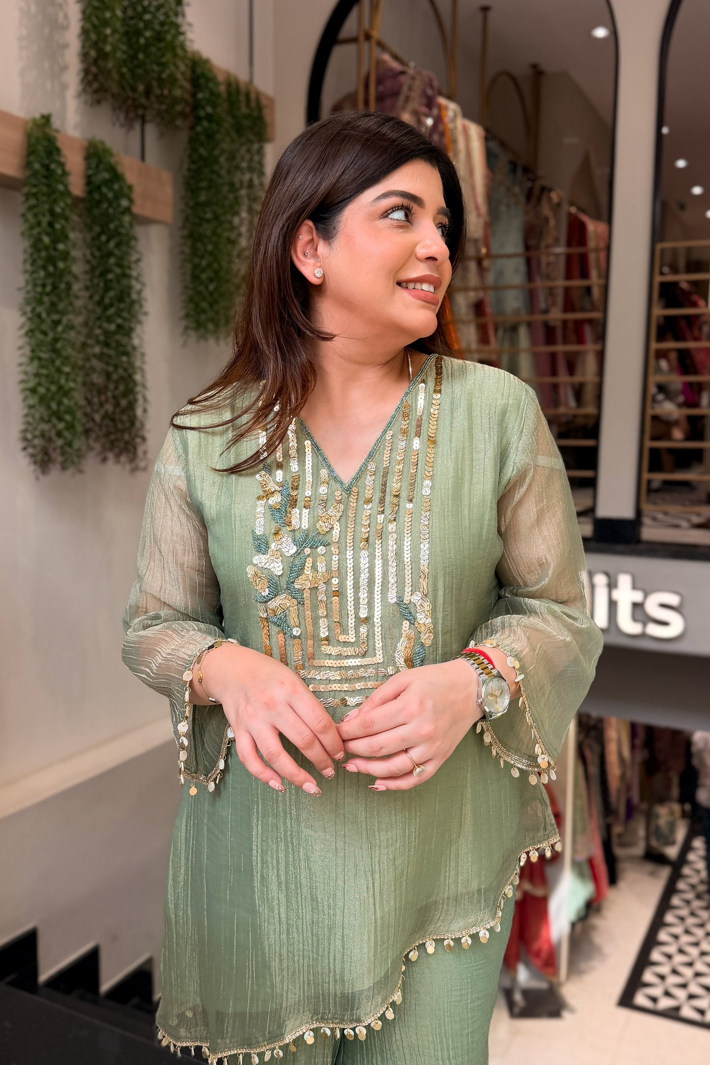 Vrini Sequin Embroidered Co ord Set