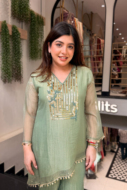 Vrini Sequin Embroidered Co ord Set