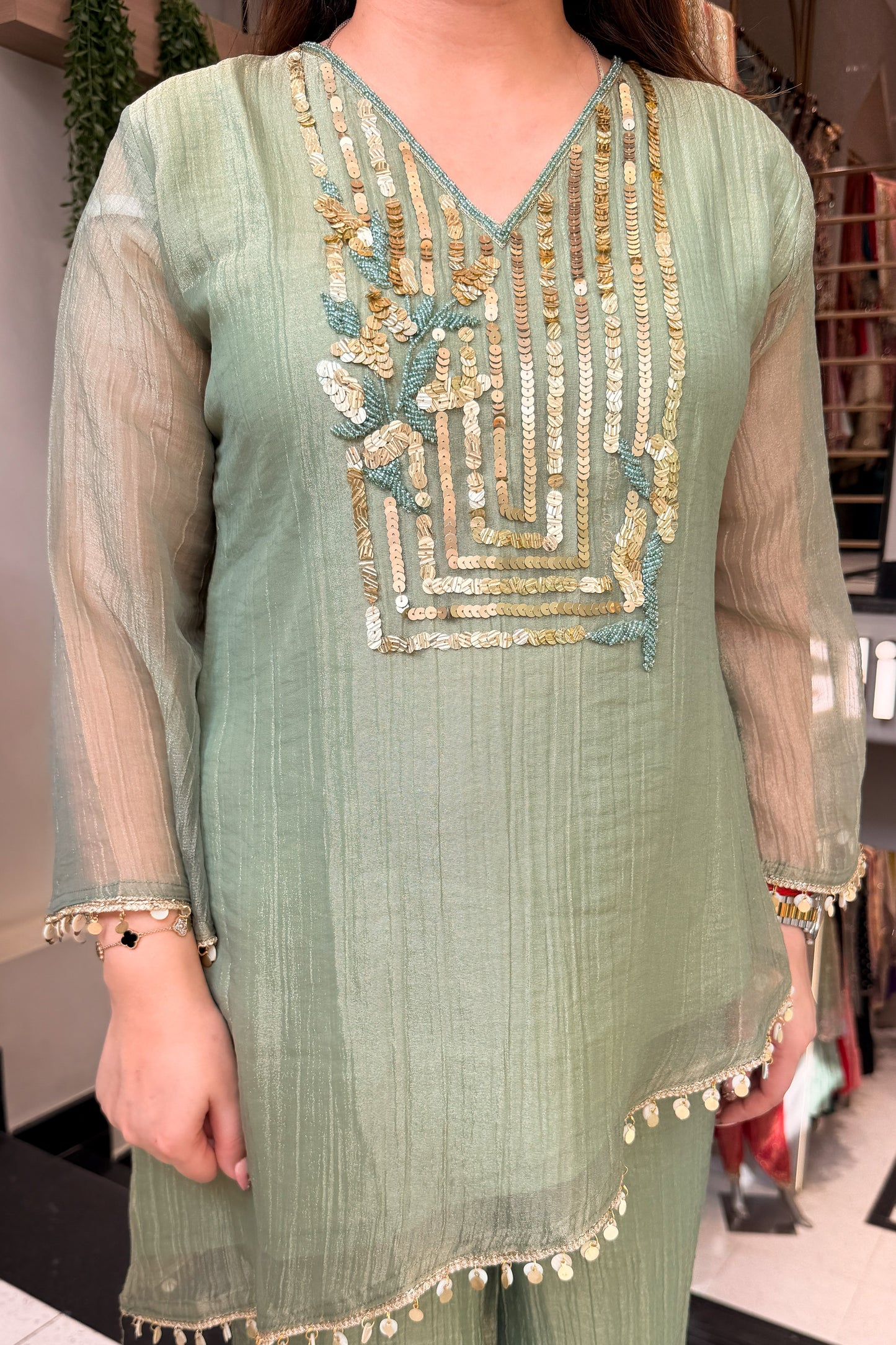 Vrini Sequin Embroidered Co ord Set