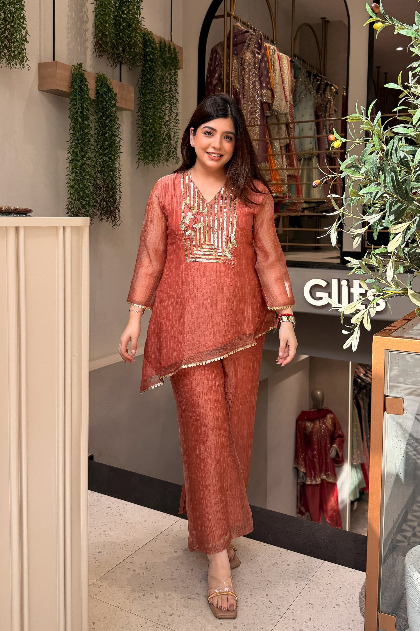 Vrini Sequin Embroidered Co ord Set