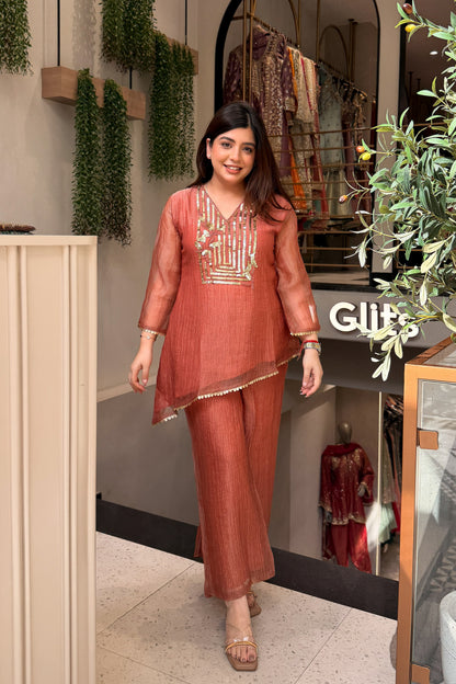 Vrini Sequin Embroidered Co ord Set
