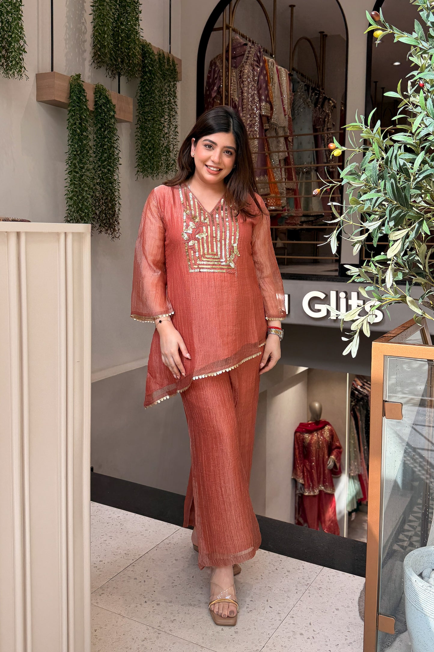 Vrini Sequin Embroidered Co ord Set