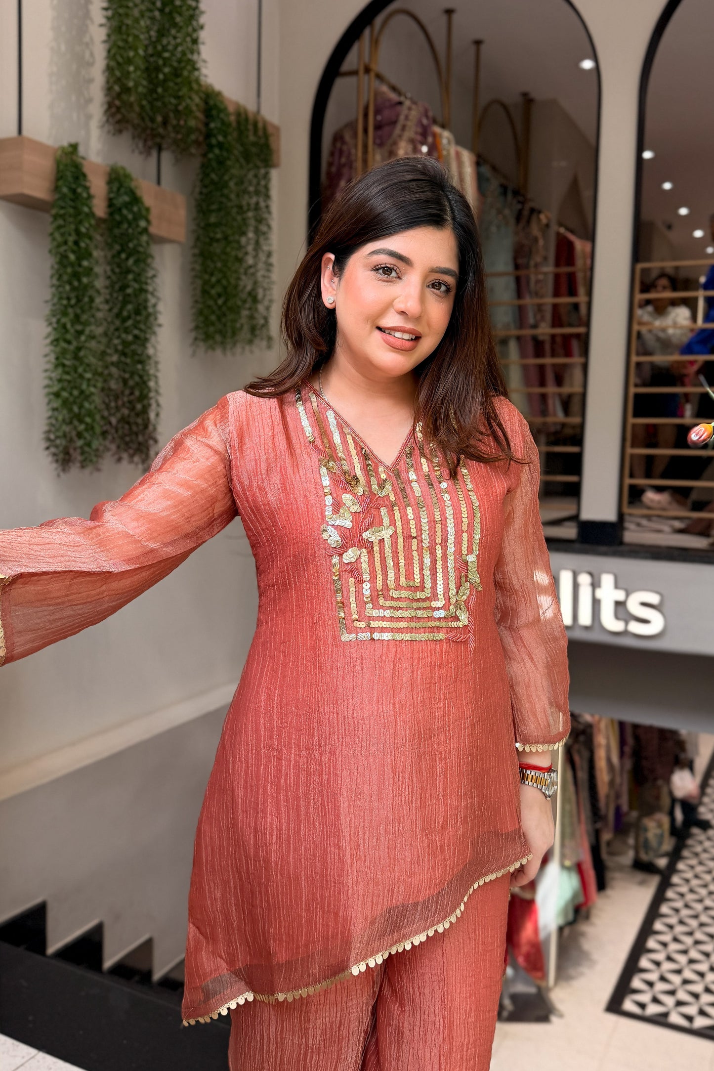 Vrini Sequin Embroidered Co ord Set