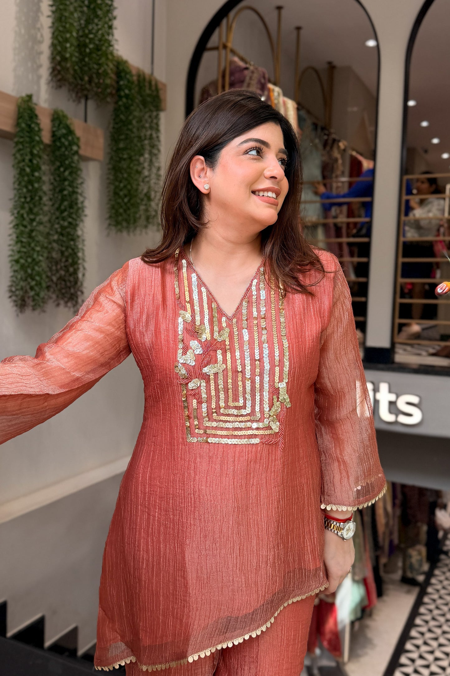 Vrini Sequin Embroidered Co ord Set