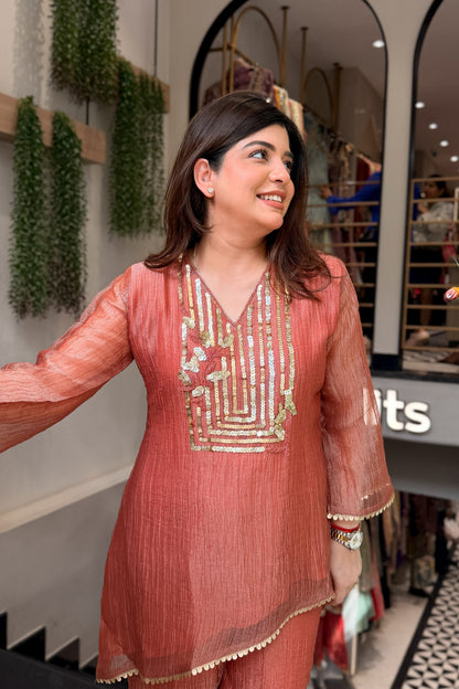 Vrini Sequin Embroidered Co ord Set