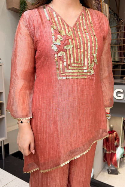 Vrini Sequin Embroidered Co ord Set