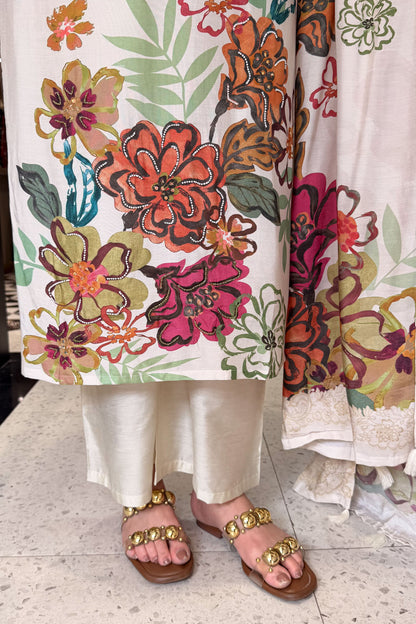 Rivika Hand Painted Embroidered Suit Set