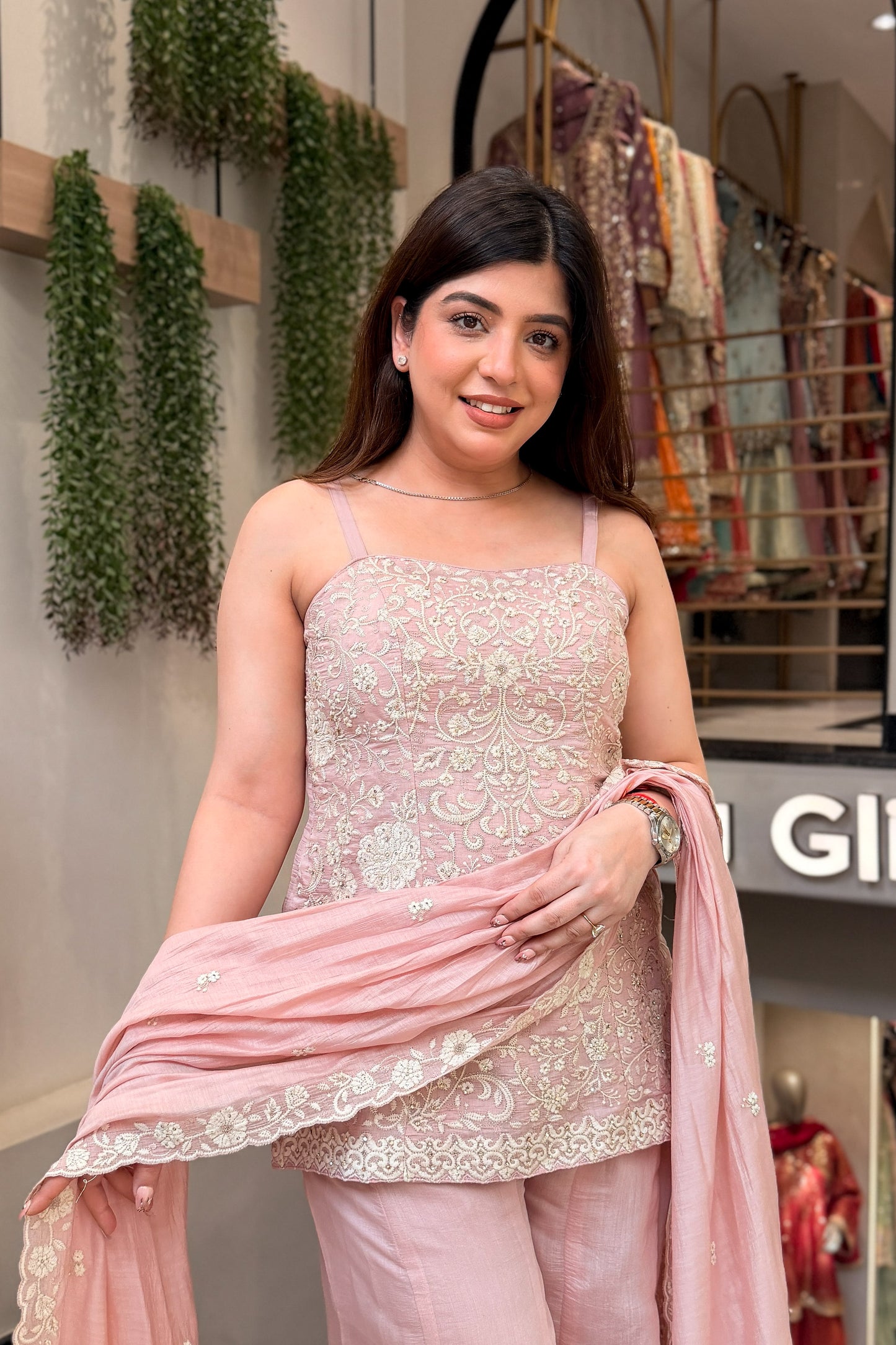 Simar Thread Embroidered Suit Set