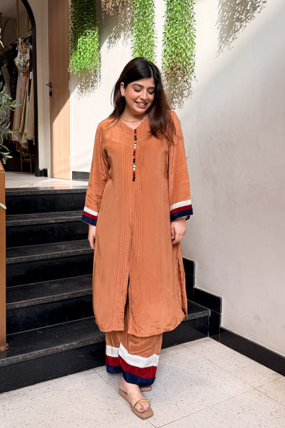 Saira Contrast Stripe Co ord Set