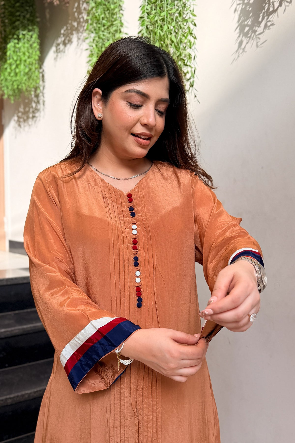 Saira Contrast Stripe Co ord Set