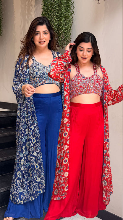 Nivara Embroidered Three Piece Set