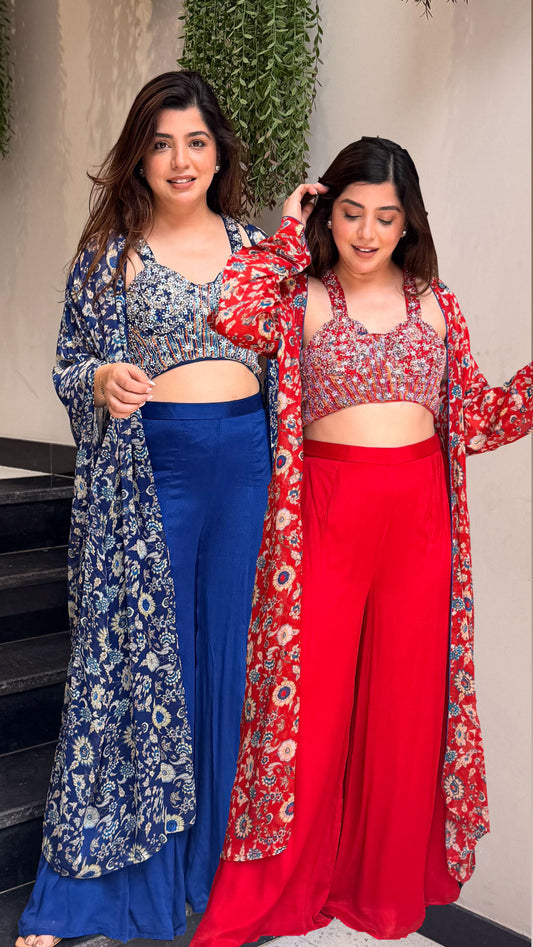Nivara Embroidered Three Piece Set